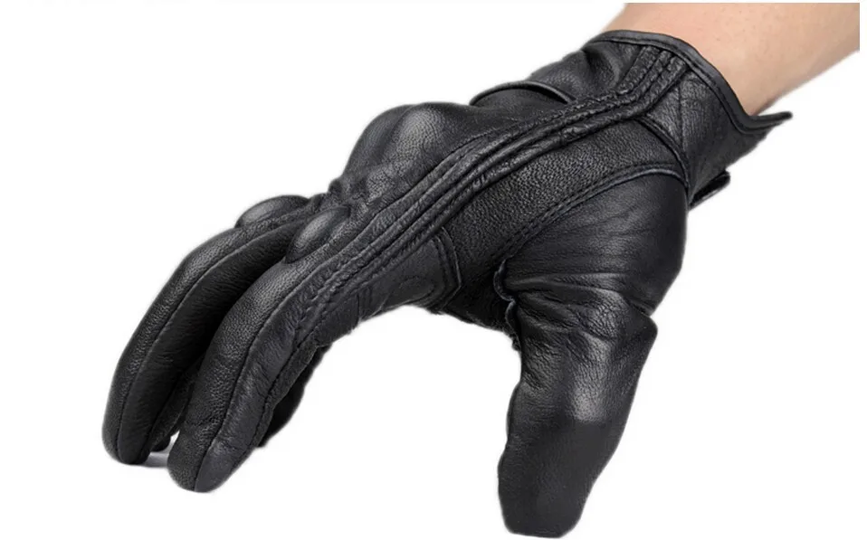 2024 Motorrad handschuhe Ziegenleder Leder Touchscreen Männer Frauen Moto Handschuhe Motorrad Schutz ausrüstung Motocross Handschuh freies Schiff