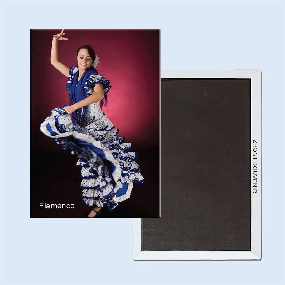 

Tourist Magnets SOUVEMAG Spain Flamenco Woman Metal Fridge Magnet 5350