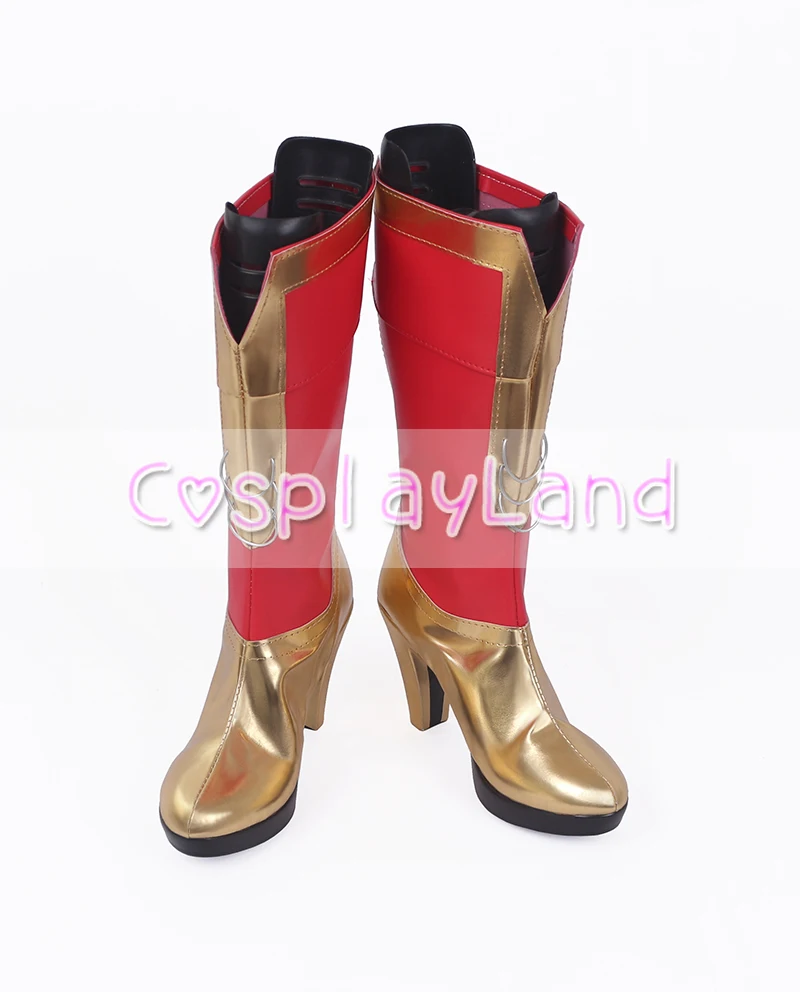 Final Fantasy 6 Terra Branford Red Cosplay Boots Shoes for Adult Women High Heel Shoes Costume Accessories Custom Made