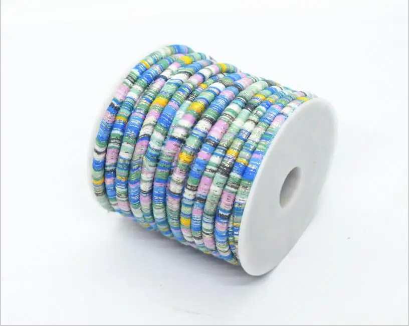 2meters 6mm Bohemia Fabric Cotton Cord Rope String with Glitter Golden Wire For Necklaces Bracelets DIY Jewelry Making Z938
