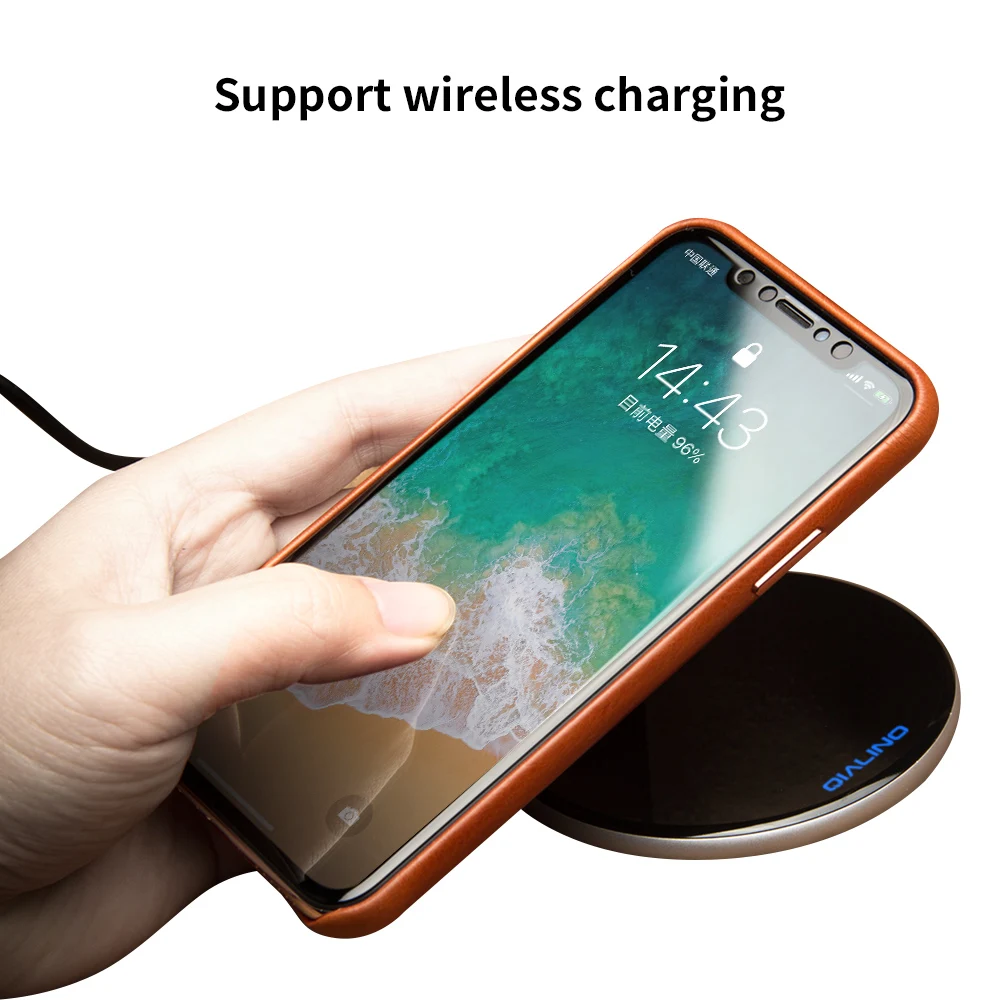 QIALINO Genuine Leather Phone Case for Apple for iPhone 11 Pro XR XS X XS Max 7 8 Plus SE2 2020 Fashion Luxury Ultra Thin Cover