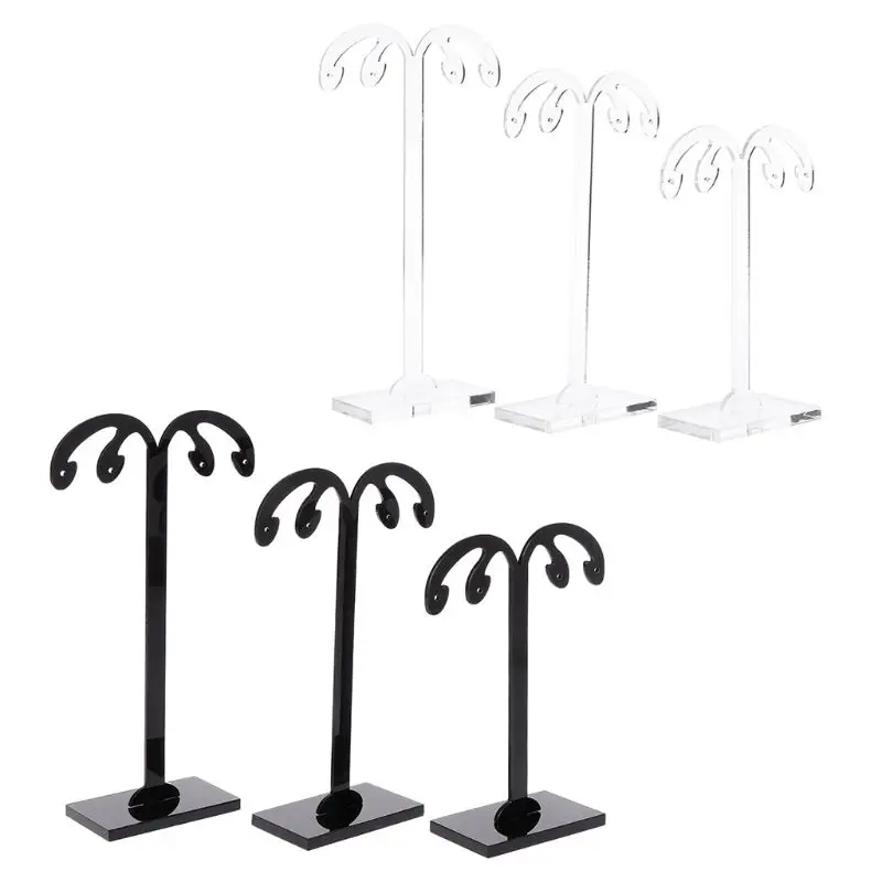 3 Pcs/set Acrylic Earrings Ear Studs Display Stand Earring Jewelry Showing Storage Props Shelf