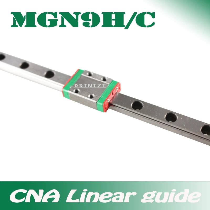 

9mm Linear Guide MGN9 100 150 200 250 300 350 400 450 500 550 600 700 MM Rail + MGN9H or MGN9C Block 3d Printer CNC