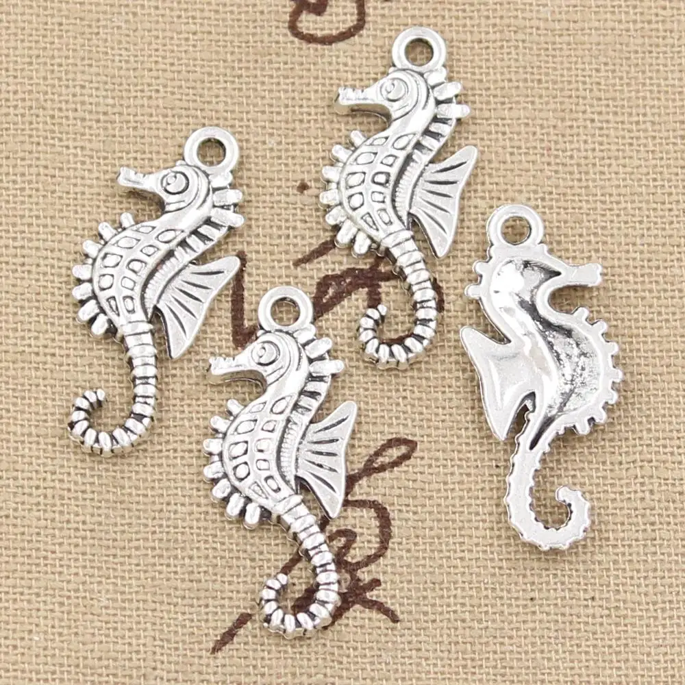 12pcs Charms Hippocampus Seahorse 29x12mm Antique Making Pendant fit,Vintage Tibetan Bronze Silver color,DIY Handmade Jewelry