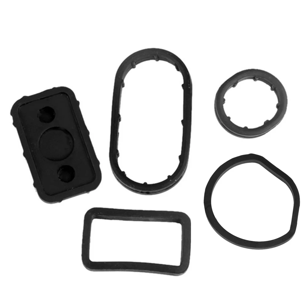 JEAZEA 5Pcs 1121840061 1121840261 Oil Filter Housing Seal Kit For Mercedes Benz W203 W208 W209 W210 W211 W220 R500 S430 2002