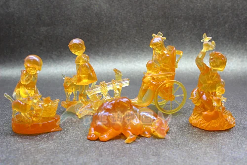 Pcv figurka zabawka Alp dziewczyna, bursztynowy kolor 5 sztuk/zestaw z nadrukiem trzeba złożyć