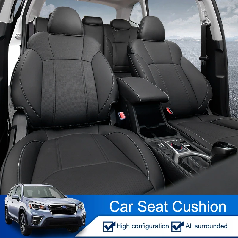 QHCP Microfiber Leather Car Seat Cover Automotive Seat Cushion Comfortable Fit For Subaru Forester 19-24 Car Styling Accessories