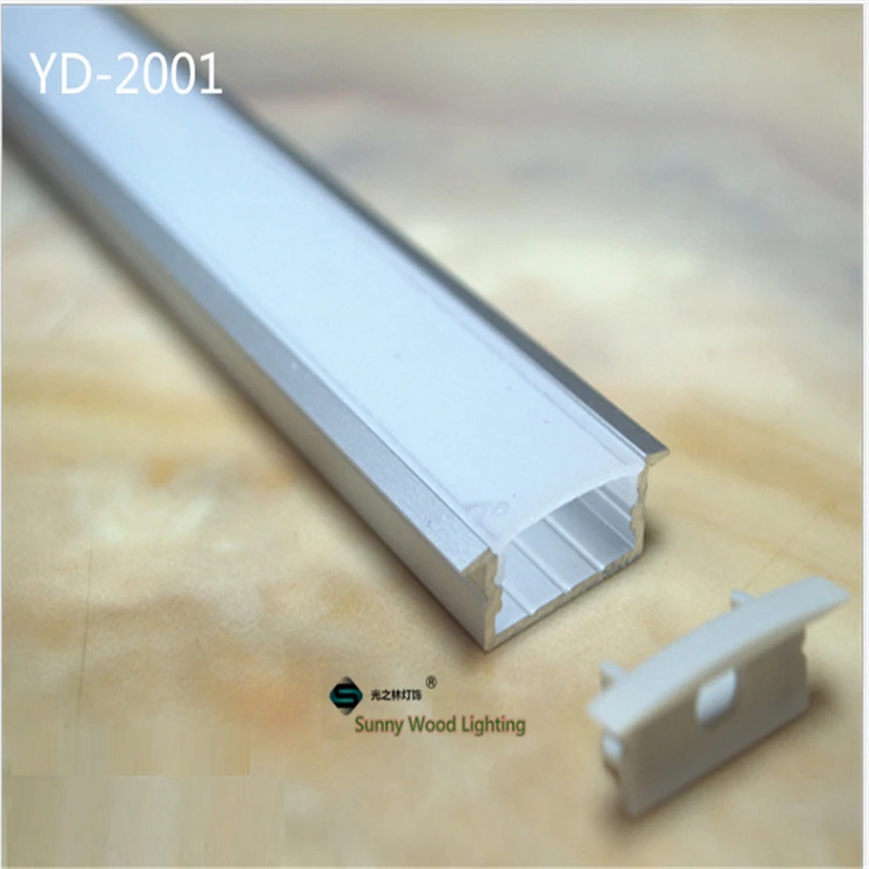 10pcs/lot 2m/pc aluminum profile ,embedded light guide double row led strip profile,milky/transparent cover  with fittings