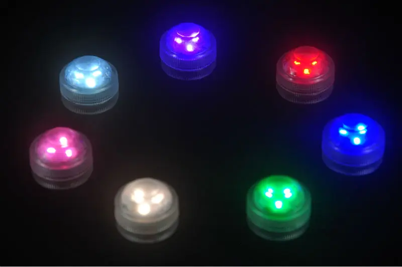 

10pcs*3LED with remote Submersible Waterproof Floralyte Candle underwater mini Light For wedding birthday events Xmas Decoration