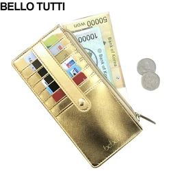 BELLO TUTTI Fashion Women Wallets Long Style Purse Fresh PU Leather Female Wallet Simple Design Zipper Card Holder Envelope Bag