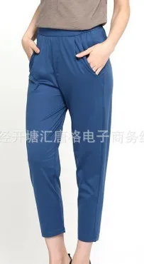 Silk and cotton slacks women cultivate one's morality nine minutes of pants women mulberry silk feet pants in the summer of thin