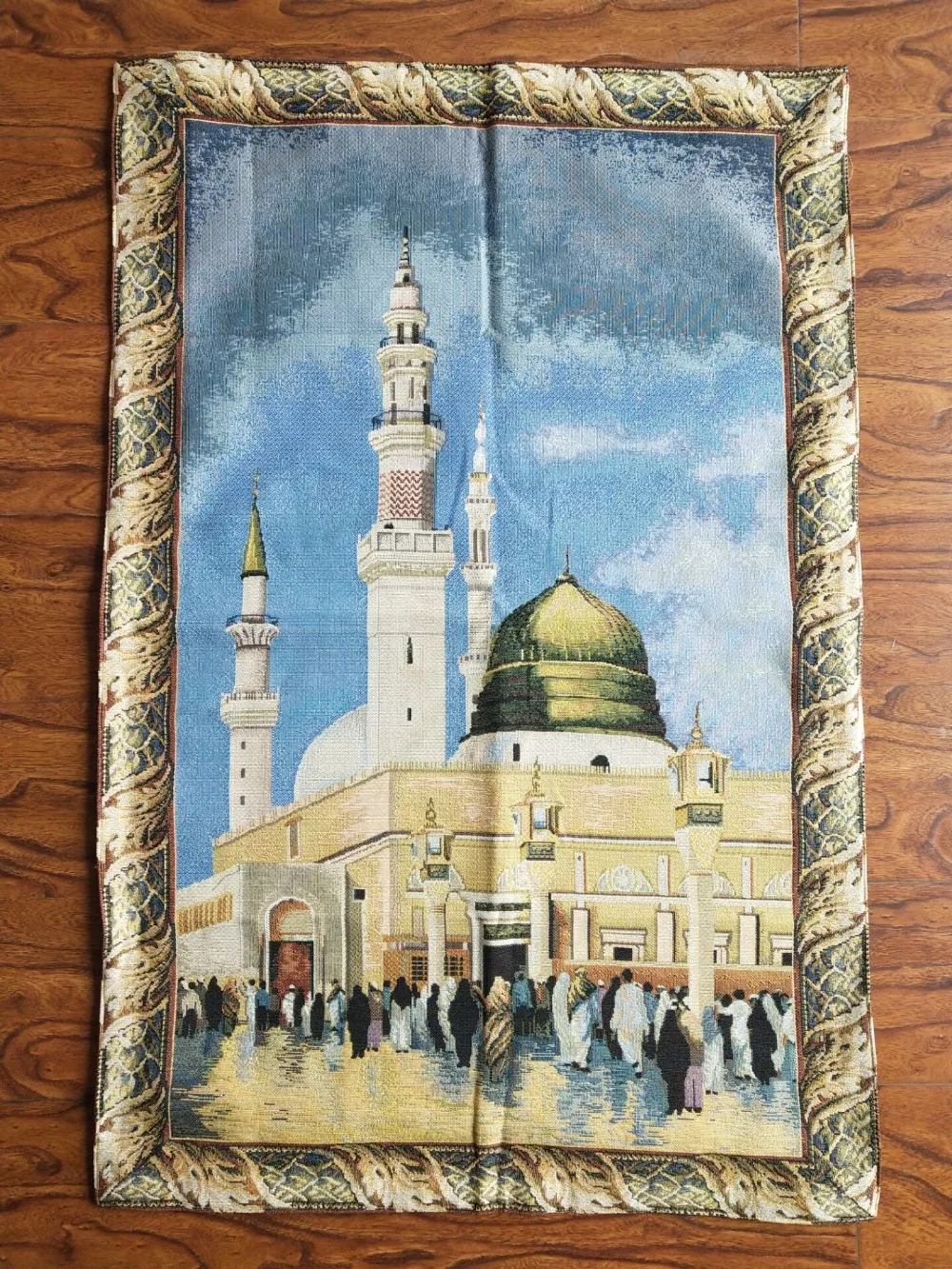 65x102cm Belgian Mecca Mosque Picture Wall Tapestry Moroccan Decor Hanging painting Fabric Goblen Wandkleed Wall Carpet Cloth