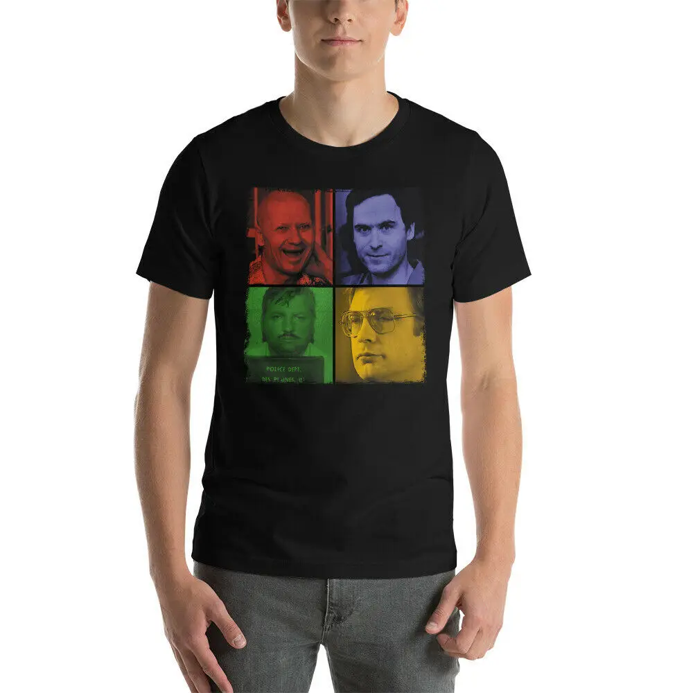 Serial Killers T-Shirt, Ted Bundy T-Shirt, Andrei Chikatilo T-Shirt John Wayne 2019 Newest Letter Print Cartoon Crazy T Shirts