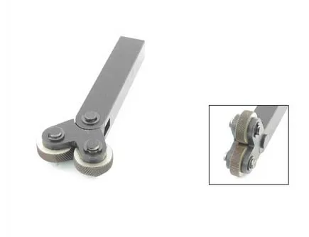 26mm Diameter Double Wheels 1.5mm Pitch Linear Knurl Knurling Tool