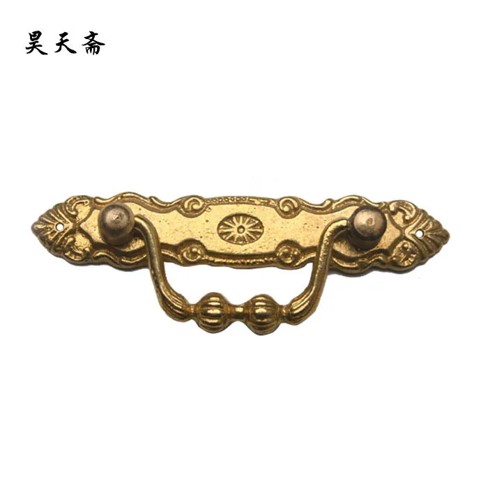 

[Haotian vegetarian] antique copper handle / copper engraving / antique furniture copper fittings HTD-012