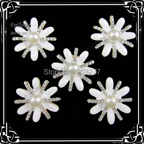 Free shipping!36pcs/lot 2.5CM diameter metal flower button fashion accessory