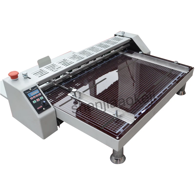 

Electric paper Creaser spine line pressed rice noodle single mark cutting offset machine high speed paper creasing machine