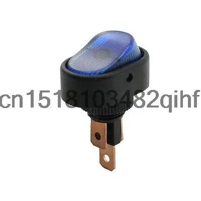 DC 12V 30A SPST Blue Indicating Lamp ON/OFF 3 Pin Car Snap in Rocker Switch