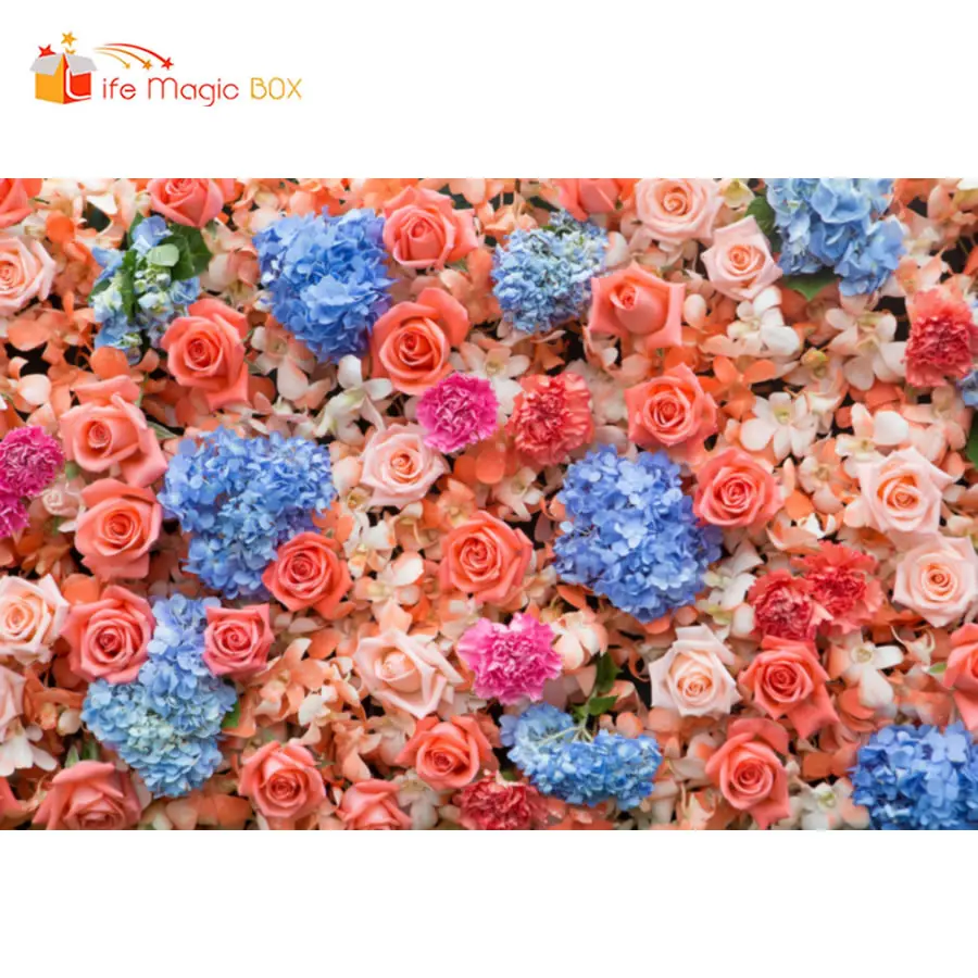 Fondo de caja mágica de vida, flor para telón de fondo de mariposa y fotografía, boda, fiesta de cumpleaños, fotomatón