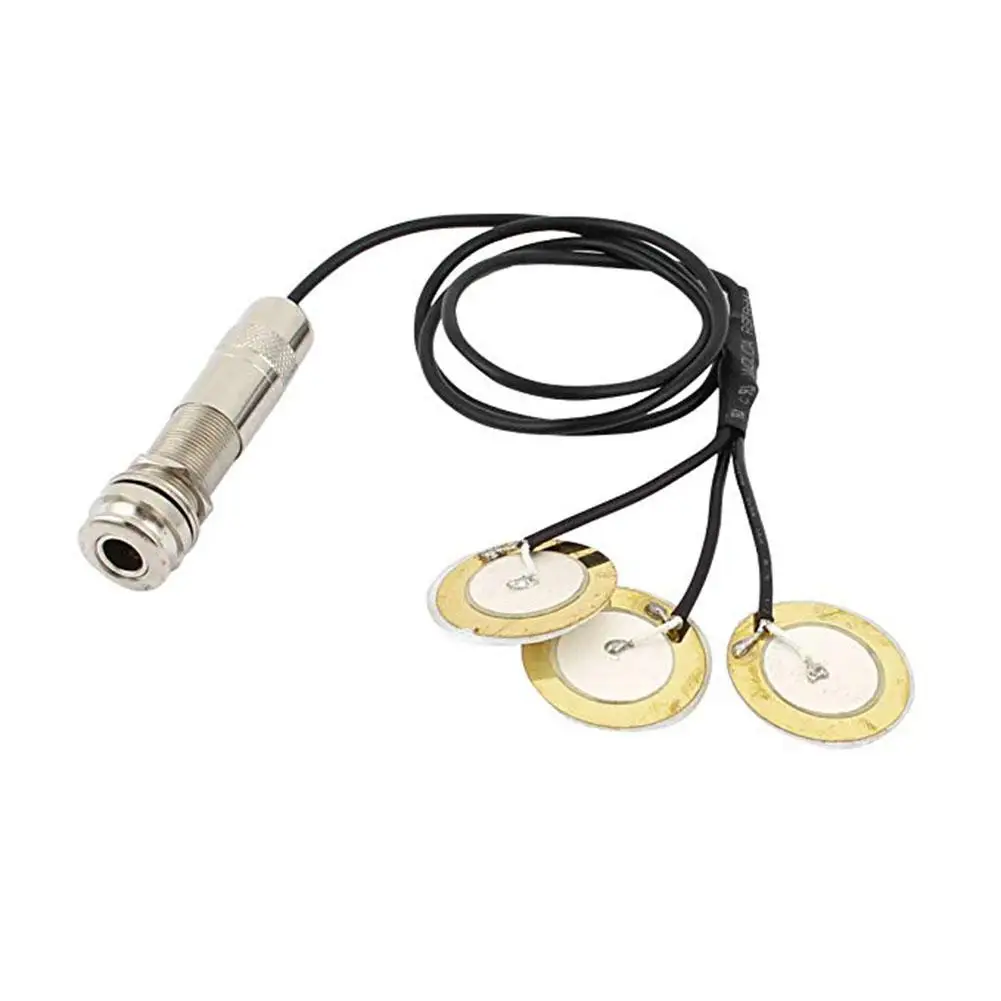 Strumenti musicali Pickup professionale coda chiodo Piezo contatto microfono Pickup acustico 3 in 1 per chitarra violino Ukulele