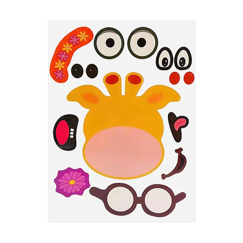 WEIGAO Pin the Eye Ear Nose on juegos de animales decoración de fiesta de cumpleaños para niños divertidos juegos de jungla suministros de regalos