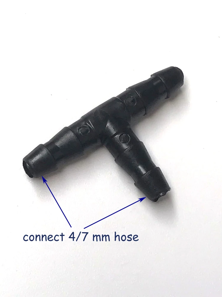 Barb Tee Connector 1/4 Inch Water Hose connectors Garden Lawn Watering Irrigation connector for 4/7 mm Hose Fitting 30pcs