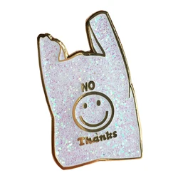 No Thanks Enamel Pin Badge