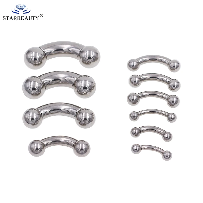 1 Pc Stainless Steel Hugsize Nostril Nose Ring Curved Barbell Lot Tragus Earring Eyebrow Piercing Rings Bar