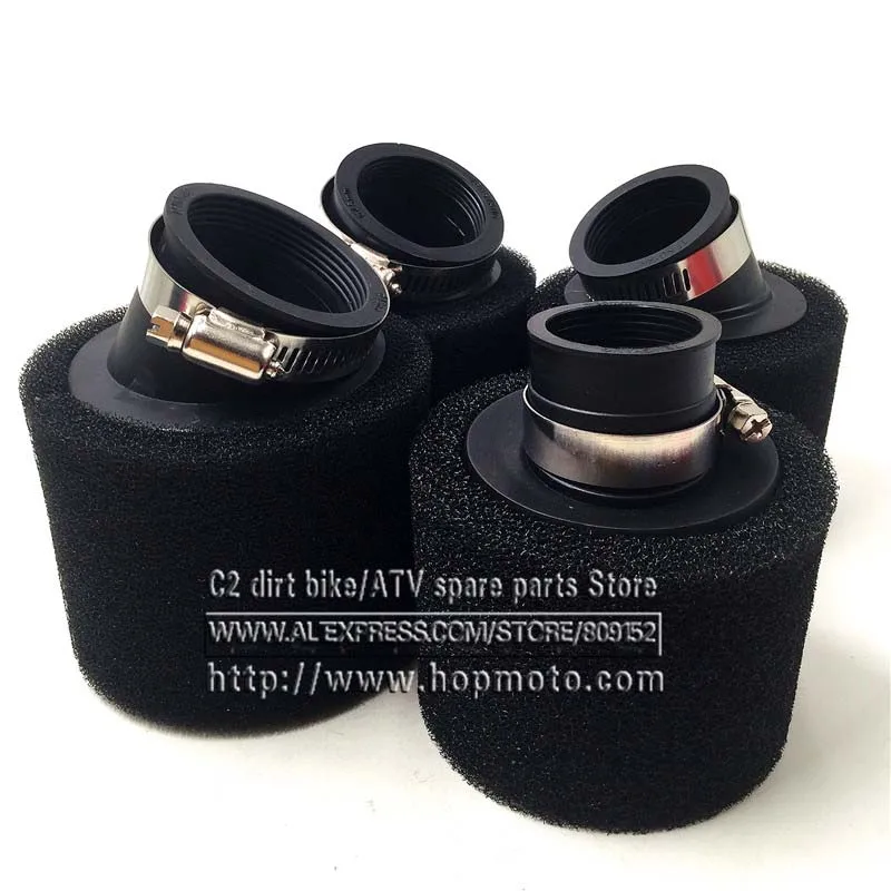 Black 35mm 38mm 42mm 45mm 48mm Bend Elbow Neck Foam Air Filter Sponge Cleaner Moped Scooter Dirt Pit Bike Motorcycle Kayo BSE