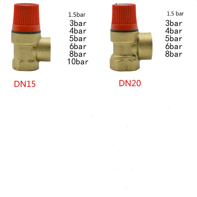 

Предохранительный клапан 1/2 "DN15 3/4" DN20 3-10 бар, предохранительный клапан для солнечного водонагревателя, латунный клапан