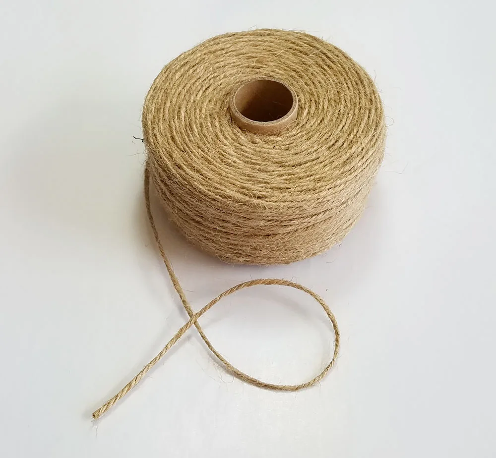 100% Natural Jute rope 1mm-10mm twine macrame cords for decoration handmade DIY