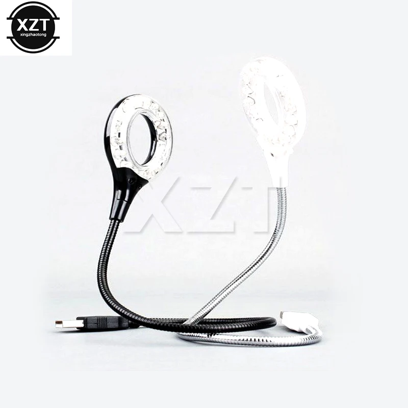 Newest Gadget USB Lamp Light with Switch 18 LED Plug and play power Led Table lamp Reading Book Ring Light  for laptop Foldable