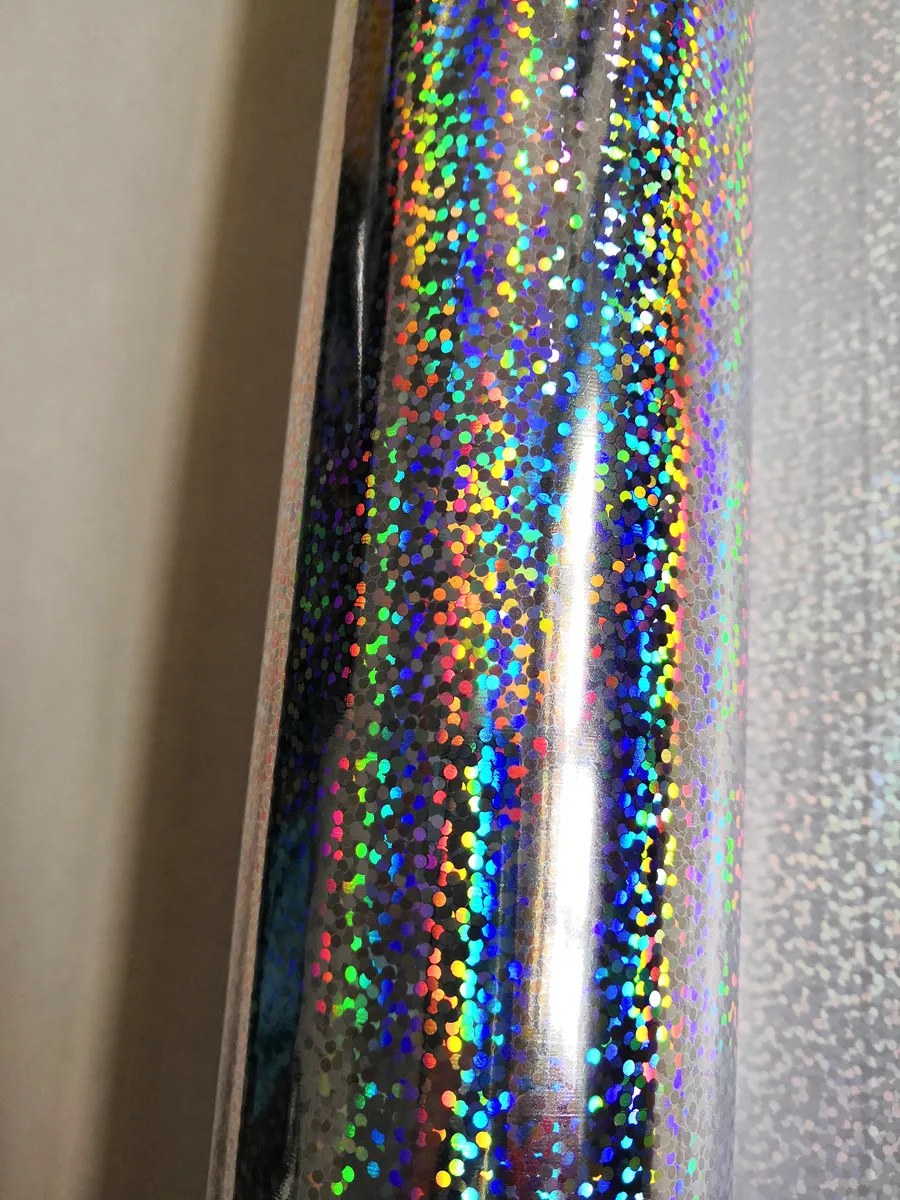 Holographic foil silver color random dot  B09 hot press on  paper or plastic stamping foil