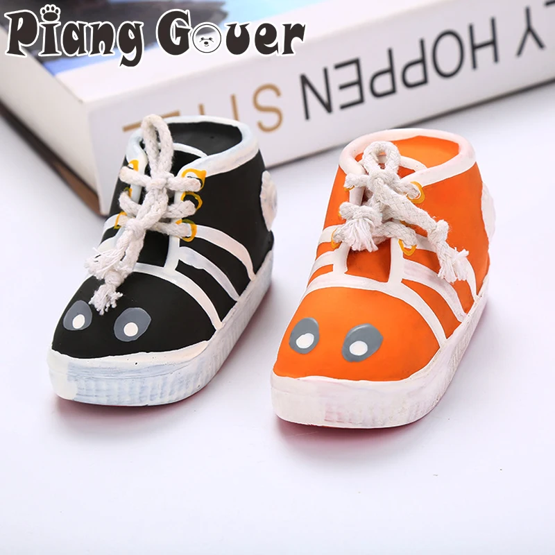 3 pcs/set Latex Shoes Shape Pet Dog Chew Toy Interactive Sound Toys for Small Dogs Puppy Teeth Training Products