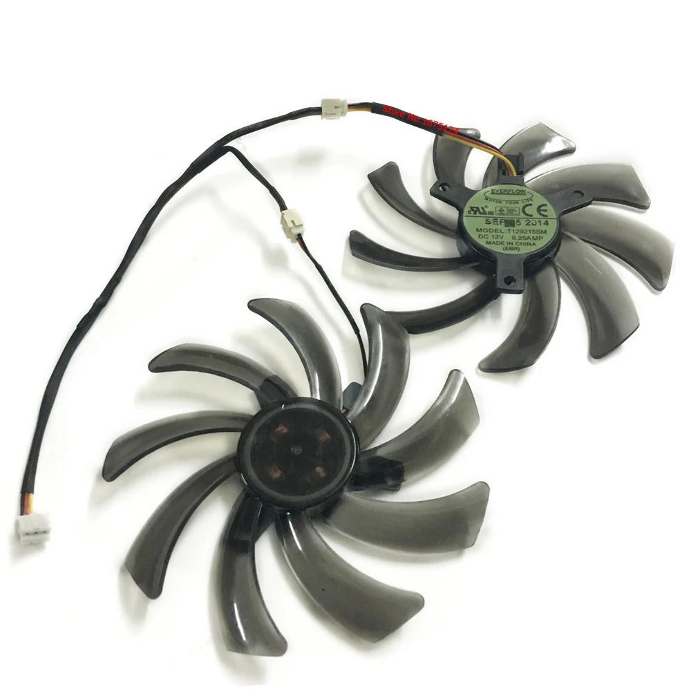 

2PCS/Set Computer VGA Graphics Card Fan Cooler T129215SM For XFX R9 270A-CEF5 HD7850 2GB Video Card Cooling