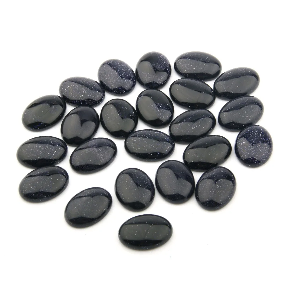 Natural Stone Cabochon Blue Sand Stone Oval 10X14 12X16 13X18 15X20 18X25mm Egg Shape DIY Jewelry