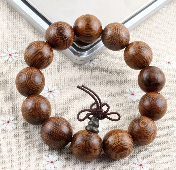 Natural Wenge Bracelets for Women 18-20-25MM Buddhist Prayer Beads Women and Men Brown Bracelets&Bangle Accessories Wholesale