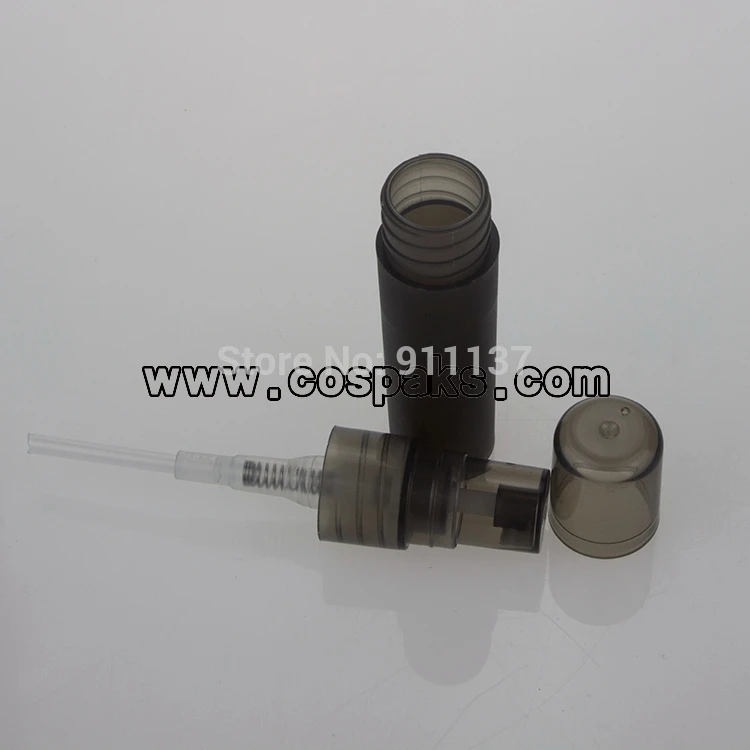 

100pcs wholesale empty 5ml Black Perfume Bottle , plastic black frost 5ml spray bottles suppliers , small empty spray bottles