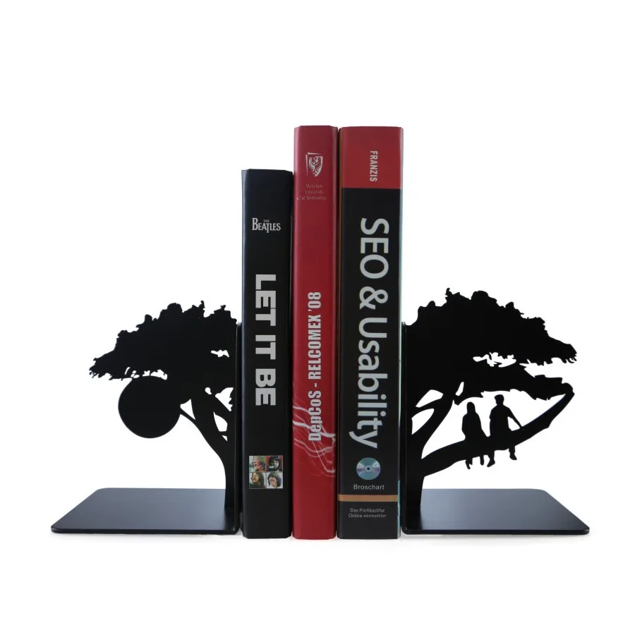 A pair Creative  Metal Bookend Shelf Bookend Holder Office Supplies  Home Decoration Book Stand