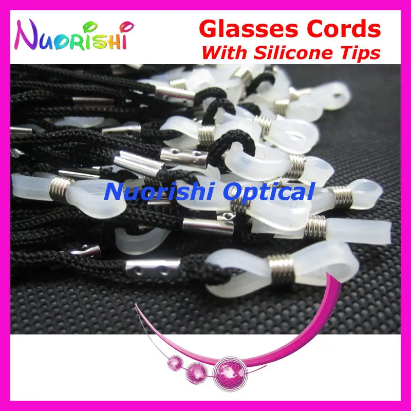 Recommended 100pcs L709 With High Quality White Silicone Tips Black Glasses Sunglass Eyewear Polyester String Cords Lanyard