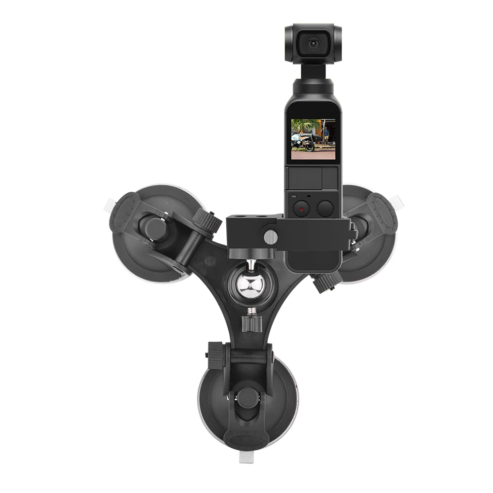 Suction Cup Car Mount for DJI OSMO Pocket/Pocket 2 Vehicle Window Holder with Expansion Module 1/4 Inch Interface Accessory