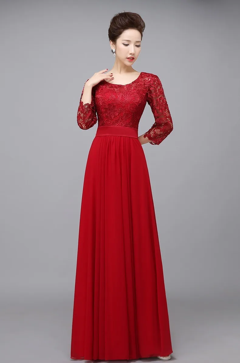 2018 New Arrival O-neck A-line Floor-Length Long Chiffon Plus Size Mother Of The Bride Dresses With Lace Sleeves of Plus Size