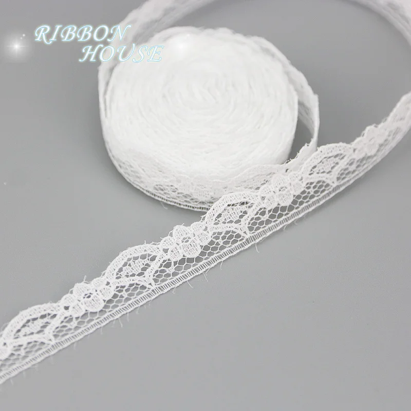 (5 yards/roll) white lace fabric Webbing Decoration packing Material