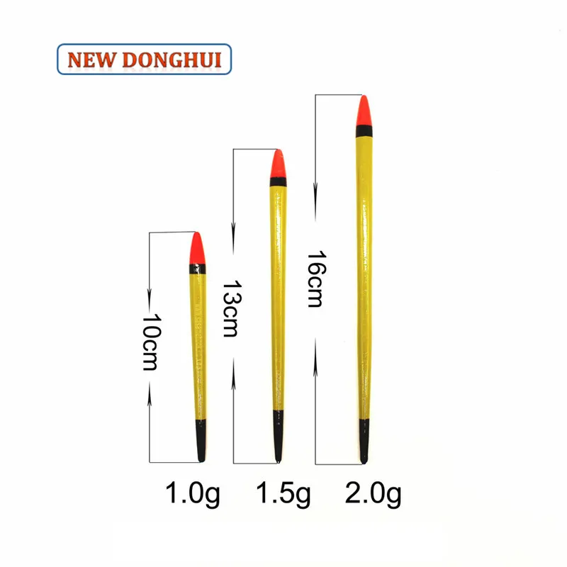 Newdonghui 10pcs/Lot Fishing Float Set Bobber 1.0G 1.5G 2.0G Buoyancy Paulownia Wood Carp Fishing Accessories Wedkarstwo 23042