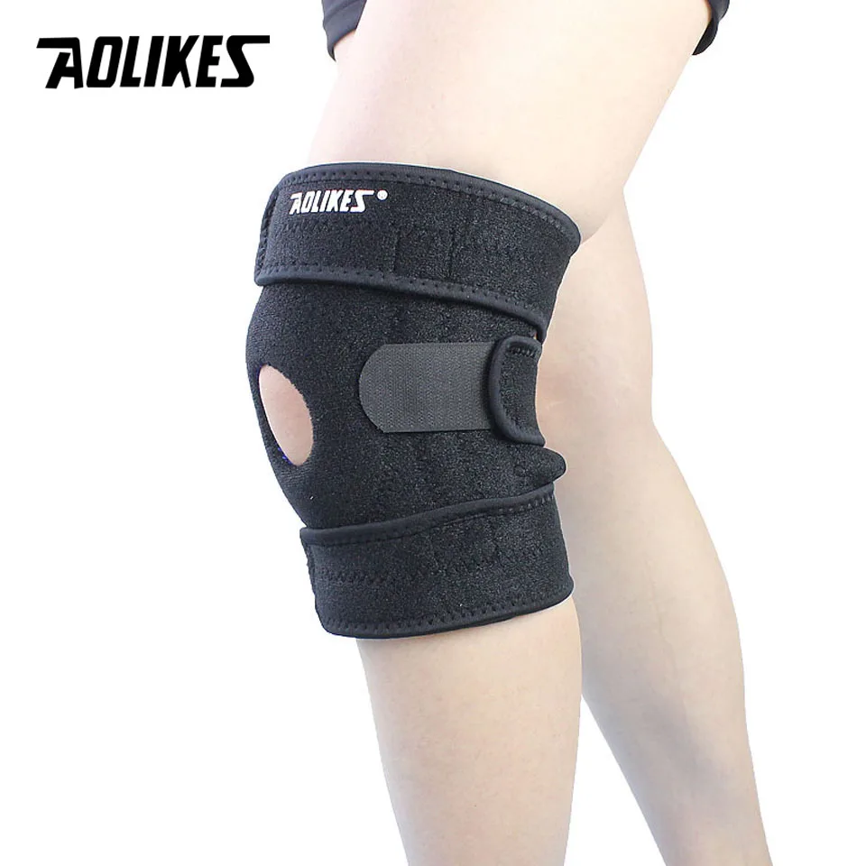 AOLIKES 1PCS HONOR Spring Adjustable Sports Leg Knee Support Brace Wrap Pads Sleeve Cap