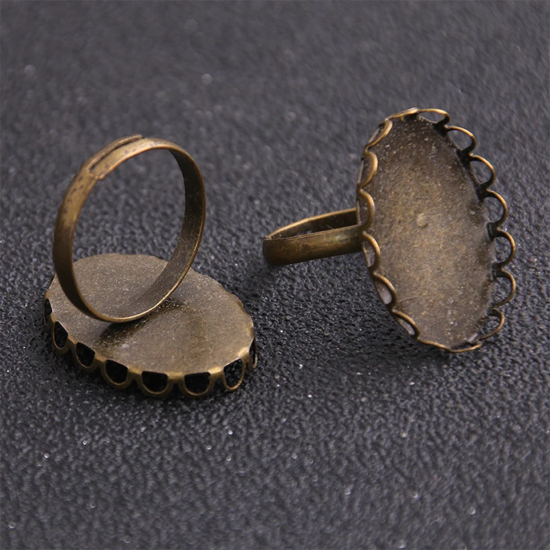 4pcs/lot 18*25mm Diy Accessories Vintage Handmade Materials Ancient Bronze Ring Care