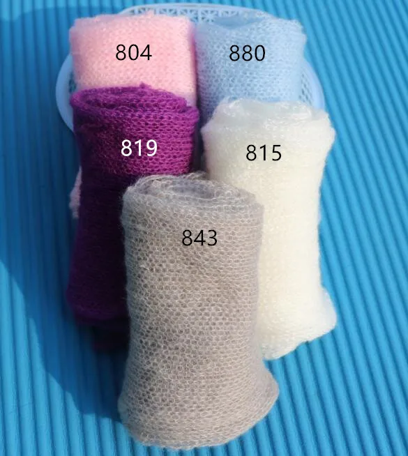 (60*40cm) Hand Knit mohair Wraps Newborn Photography Wraps Baby Shower Gift Newborn Props