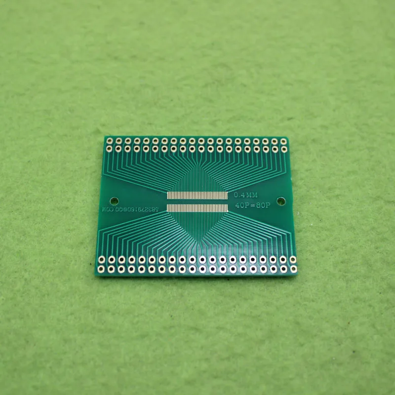 Nave libera 5 pz 40pin 0.4 giro in oro 2.54mm doppia fila intestazione striscia Pinboard Test board Docking adapter 41*51MM scheda di trasferimento PCB