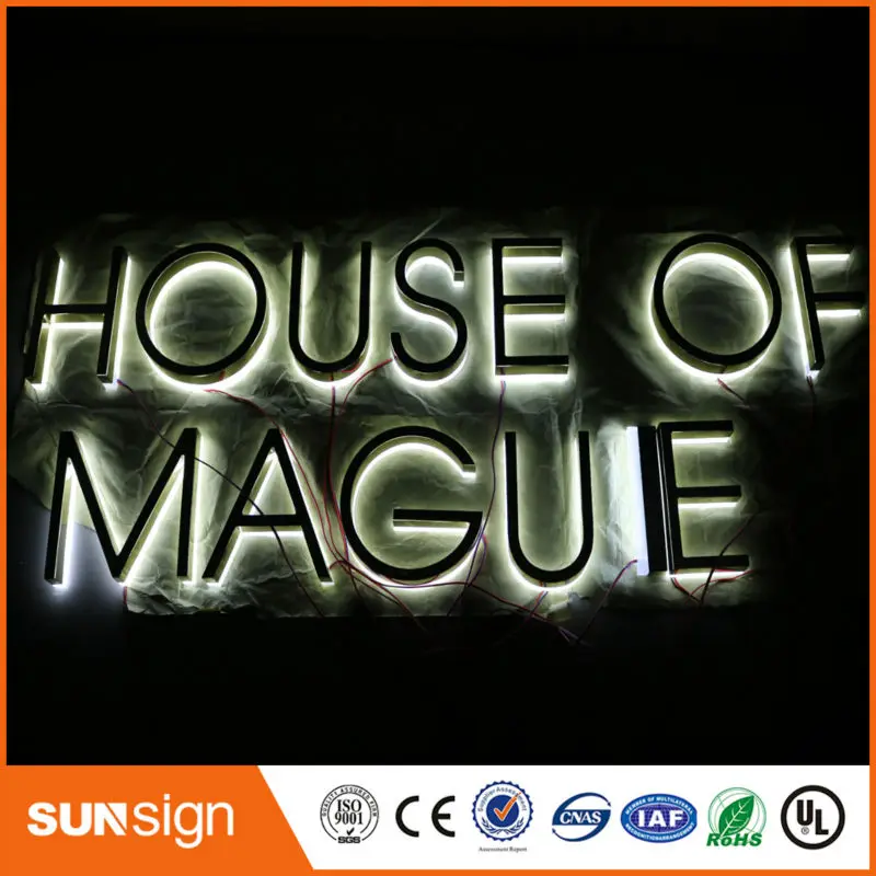 Wholesale channel letter acrylic backlit signs