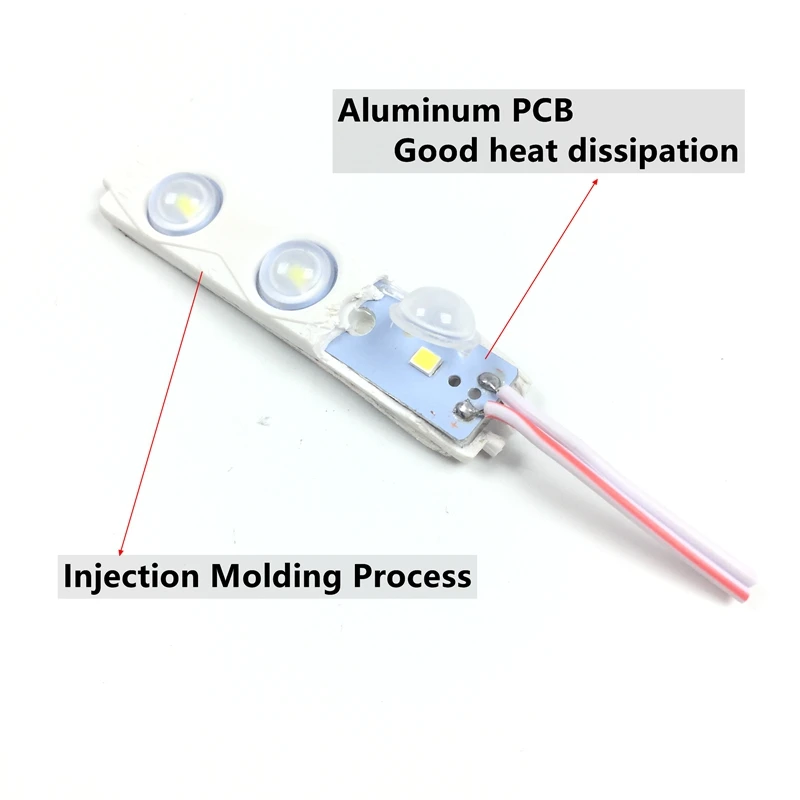 Module de lumière publicitaire LED d'injection 1000, lentille 3LED 2835 degrés, 12V 160 W, 1.5 pièces/lot, vente en gros